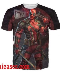 Deadpool full print shirt two side