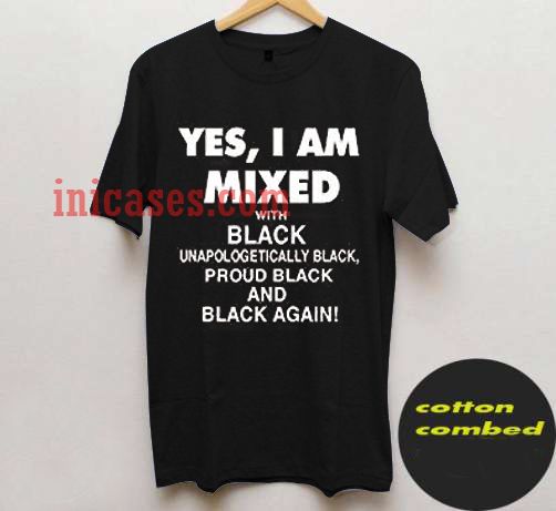 black mixed with t shirt