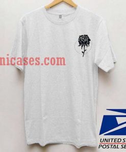 Flower pocket Black T shirt