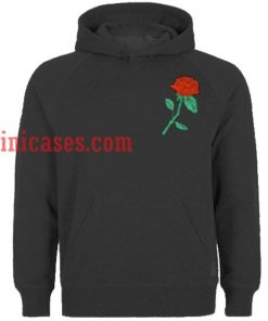 Rose Black Hoodie pullover
