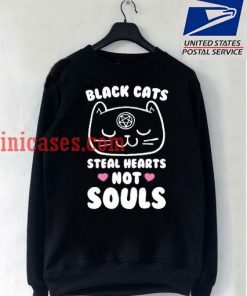 black cat steal heart Sweatshirt
