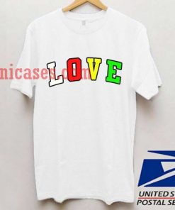 Love Colour Font T shirt