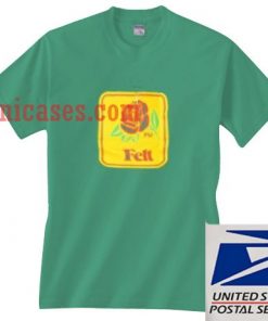 Rose Felt Green Tee T shirt