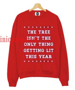 Lit Christmas Tree Christmas Red Sweatshirt