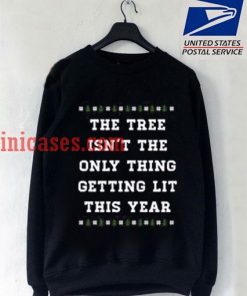 Lit Christmas Tree Christmas Black Sweatshirt
