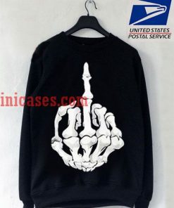 Fuck Finger Skeleton Sweatshirt