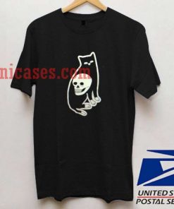 Pewdiepie Cat and Skull T shirt