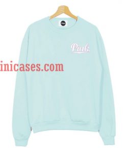 Pink Logo Blue Sweatshirt