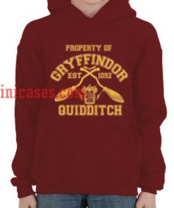 Property of Gryffindor Quidditch Hoodie pullover