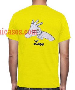 Finger Love yellow T shirt