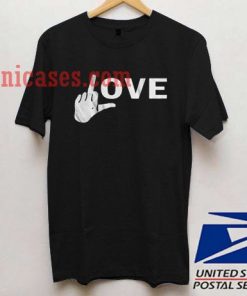Love Middle Finger Logo T shirt
