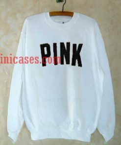 Pink Logo White Sweatshirt