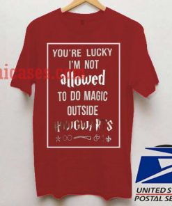 You're Lucky Im Not Allowed To Do Magic Outside Hogwarts T shirt