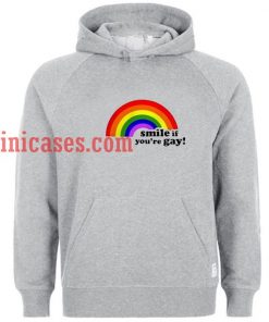 rainbow smile if you re gay Hoodie pullover