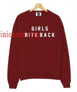 Girls bite back maroon Sweatshirt for Men And Women