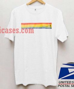 J Galt rainbow stripe T shirt
