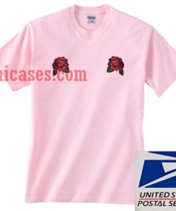 Two Rose Flower Pink T shirt