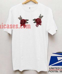 Two Rose flower T shirt