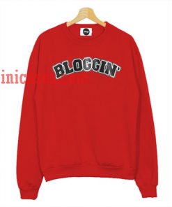 Bloggin Red Sweatshirt for Men And Women