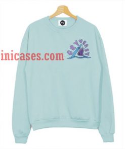 Crybaby Shark Blue Sweatshirt for Men And Women