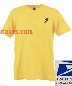 Flower on yellow T shirt