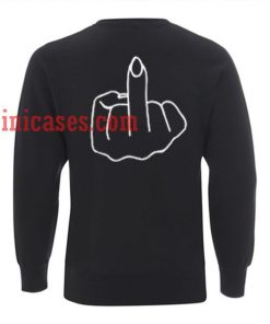 Fuck hand back print Sweatshirt for Men And Women