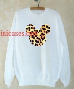 Mickey Mouse Head Leopard Sweatshirt for Men And Women