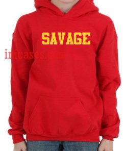 Savage Gold and Red Hoodie pullover