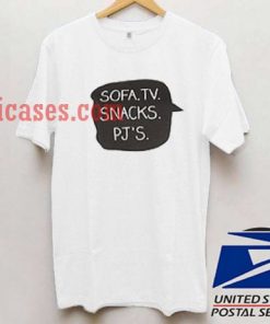 Sofa TV Snacks Pj's T shirt