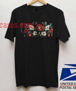 Black Grayish Top With a Floral T shirt