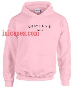 C'est La Vie Paris Pink Hoodie pullover