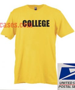 College yellow T shirt