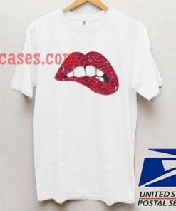 Sexy Lips Glitter T shirt