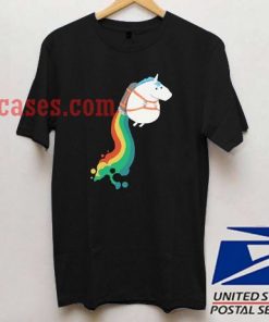 Unicorn Jetpack Rainbow T shirt