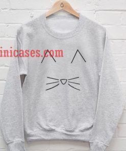 meow grey Sweatshirt for Men And Women