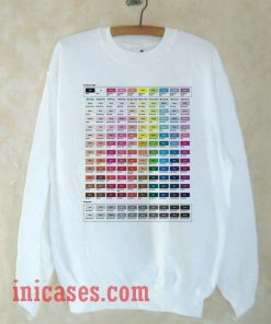 Color Chart Sweatshirt Men And Women