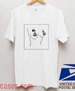 Boobs Flower Art T shirt