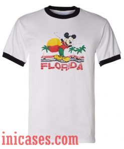 Florida Mickey Mouse ringer t shirt