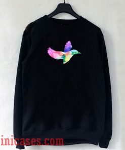 Geometric Rainbow Hummingbird Sweatshirt Men And Women