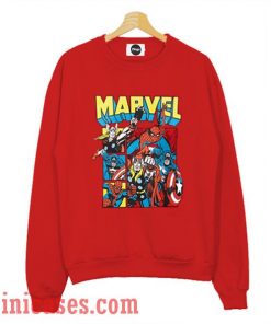 Marvel Red Sweatshirt Men And Women