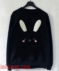Black Rabbit Cute Kawaii Sweatshirt Men And Women