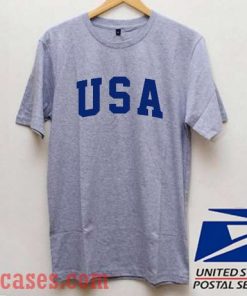USA Blue Logo T shirt