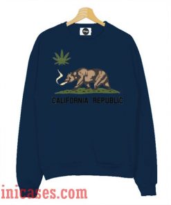 California Republic Weed Bear Sweatshirt Men And Women