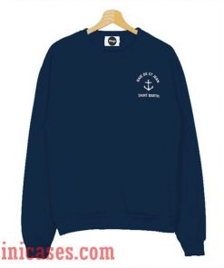 Saint Barth Navy Sweatshirt Men And Women