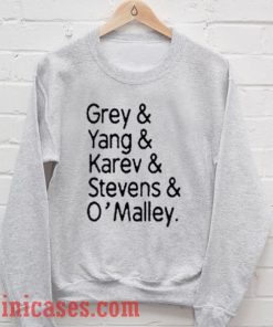 Grey Yang Karev Stevens And O' Malley Sweatshirt Men And Women