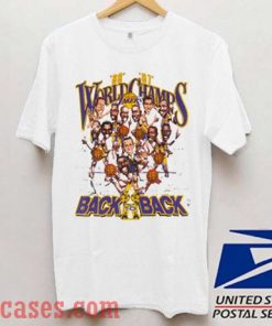 Rare Los Angeles Lakers World Champs Back To Back T shirt