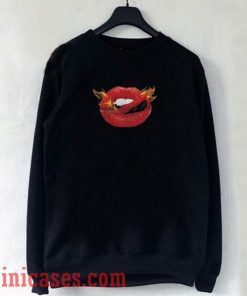 Mouth Lips Fire Sweatshirt Men And Women