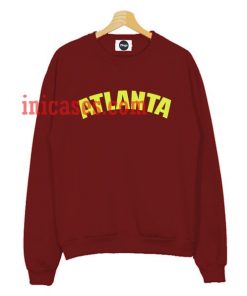 Atlanta Maroon Sweatshirt Men And Women
