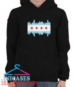 Flag and Skyline Hoodie pullover