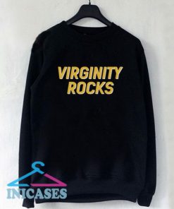 Virginity Rocks Black Sweatshirt Men And Women